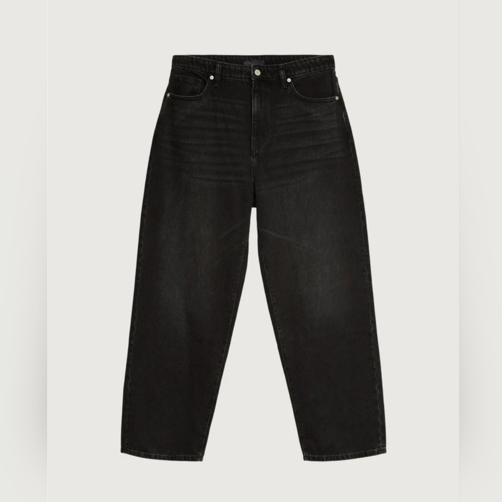 H&M BLACK WIDE LEG JEANS SIZE 12 denim